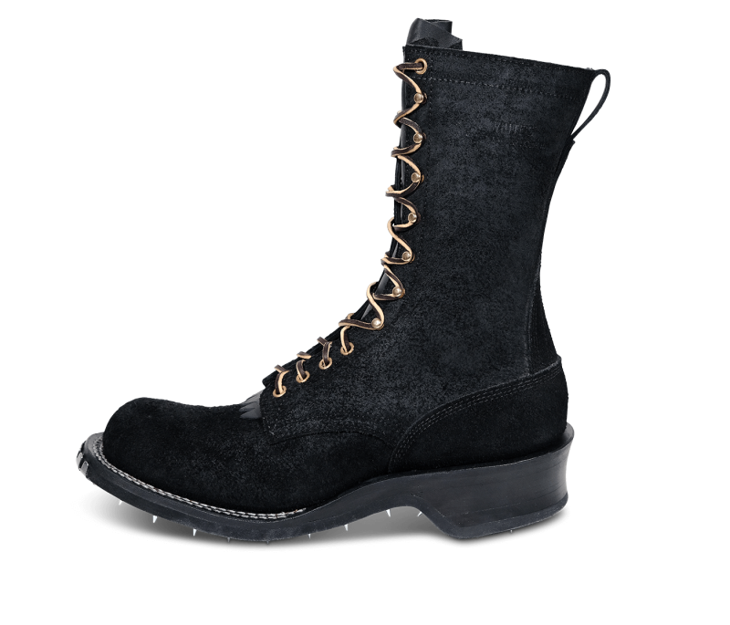 White's Boots | Spring Heel Logger-Black Roughout - Click Image to Close