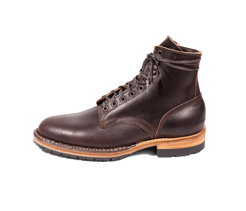 White's Boots | MP-Sherman Plain Toe (Half Lug)-Dark Brown Waxed