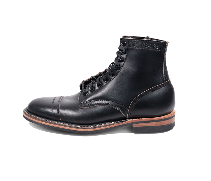 White's Boots | MP-Sherman Toe Cap (Dainite Sole)-Black Chromexc - Click Image to Close