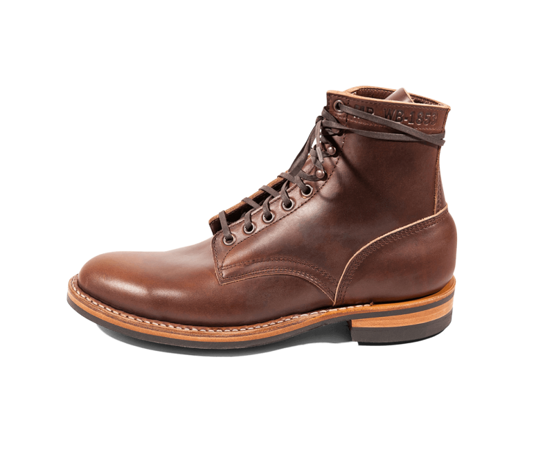 White's Boots | MP-Sherman Plain Toe (Dainite Sole)-Brown Chrome