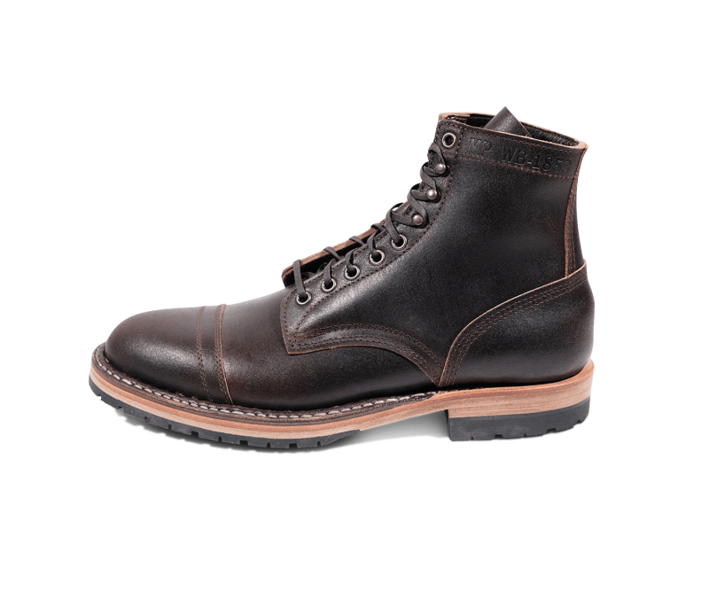 White's Boots | MP-Sherman Toe Cap (Half Lug)-Dark Brown Waxed F