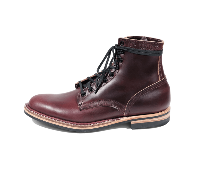 White's Boots | MP-Sherman Plain Toe (Dainite Sole)-Burgundy Chr