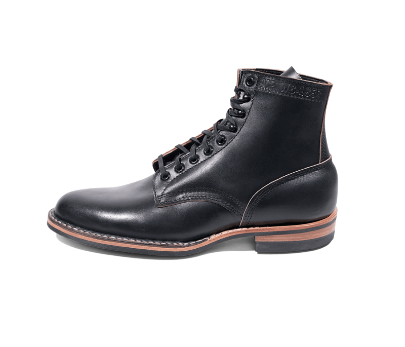 White's Boots | MP-Sherman Plain Toe (Dainite Sole)-Black Chrome