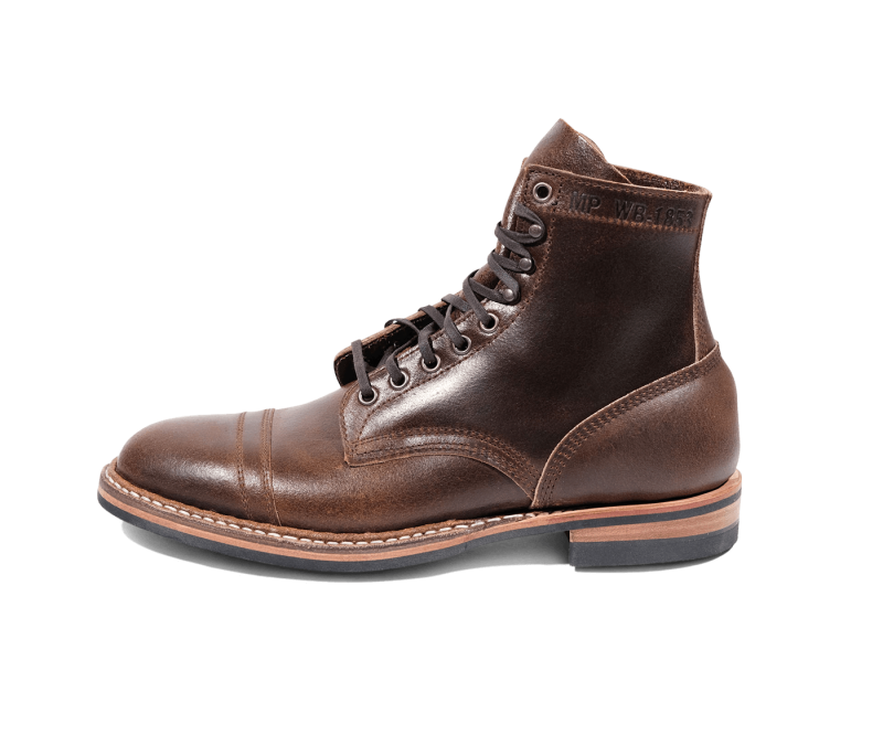 White's Boots | MP-Sherman Toe Cap (Dainite Sole)-Cinnamon Waxed - Click Image to Close